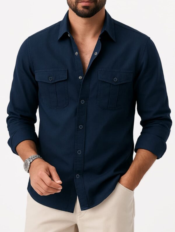 Full Sleeves double Pocket Panel Shirt